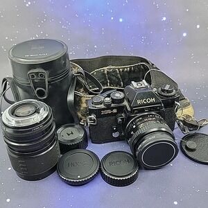 Ricoh XR-2 35mm Film Camera w/ 50mm W/ Additional Lens Untested As-Is